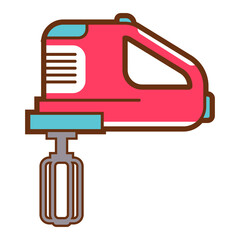 Kitchen mixer vector cartoon illustration isolated on a white background.