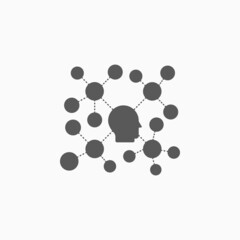 mind map icon, infographic vector