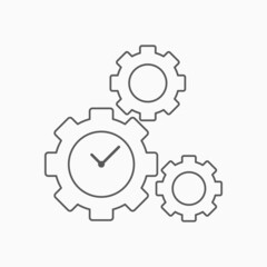 time management icon, management vector