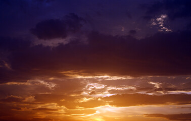 Obraz premium sunset sky with clouds