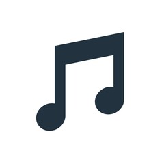 music icon vector.  music tone flat symbol design isolated on white background.