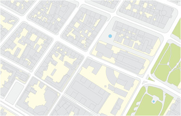 Imaginary vector cadastral map of an inner city