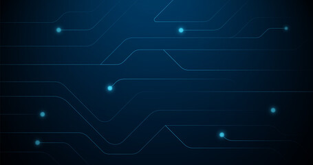Abstract circuit board with Futuristic technology digital hi tech concept on blue background. Vector illustration