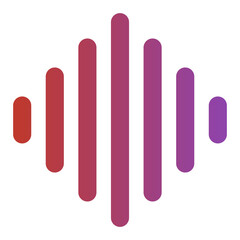sound waves gradient icon