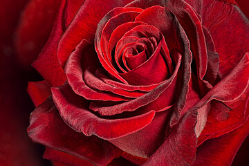 Red rose macro close up shot.RED ROSE