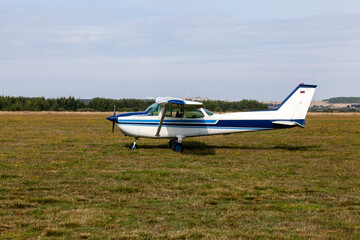 Airplane in the field