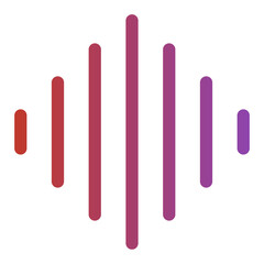 sound waves gradient icon