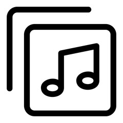 music album line icon