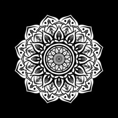 Beautiful mandala design, Ornamental round lace with damask and arabesque elements