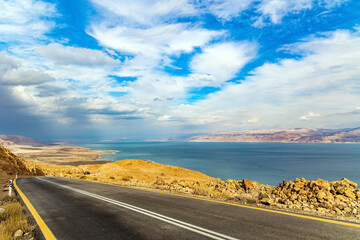 The highway runs along the coast