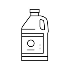 resin bottle line icon vector illustration