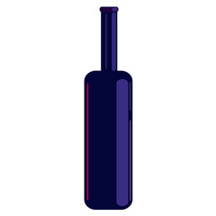 wine bottle vector on white background