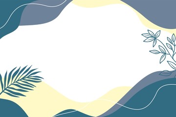 Obraz premium Hand drawn floral abstract background