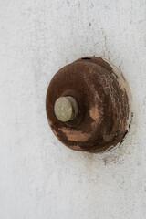 Vintage style old door bell with push button.