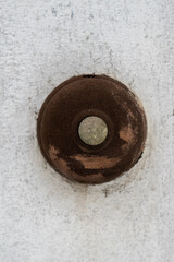 Vintage style old door bell with push button.