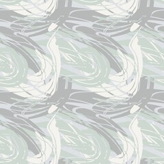 Delicate pastel print. Universal Abstract Pattern of Small Pieces of Pleasant Light Green and Gray Shades.