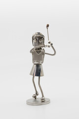 女性ゴルファー・メタルフィギア