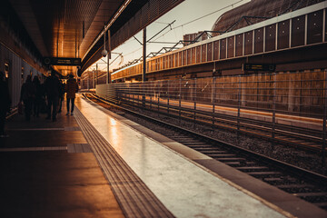 Sunset at the Subway Station 