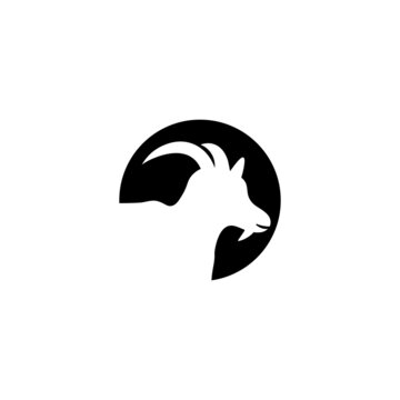 Goat icon logo free vector