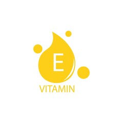 Vitamin E icon logo vector