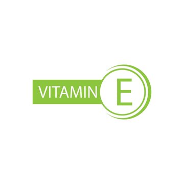 Vitamin E icon logo vector