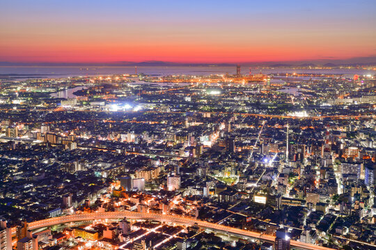 大阪 あべのハルカスからの夕景 © butterfly0124