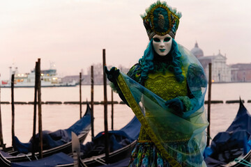 Plakat venetian carnival mask