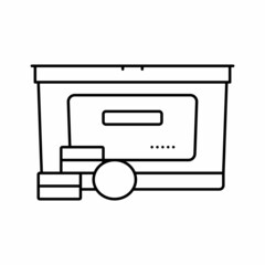 pills detergent line icon vector illustration