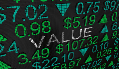 Value Stock Market Shareholder Assets Portfolio Shares Securities Prices 3d Illustration