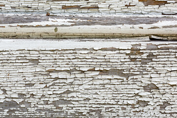  Background of old aged rough white painted wooden boards close up