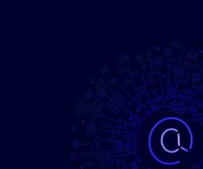 Abstract background of virtual communication by e-mail.
