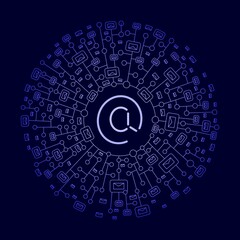 Virtual communication by e-mail.