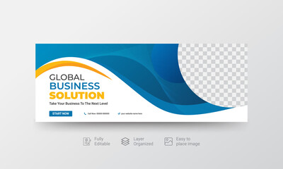 modern Professional Digital marketing social media Facebook cover or web banner template,