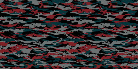 Camouflage background. Seamless pattern.Vector. 迷彩パターン テクスチャ 背景素材