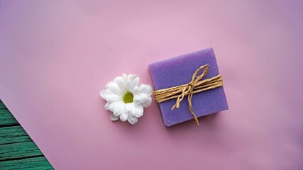 gift box with flower, soap, spa