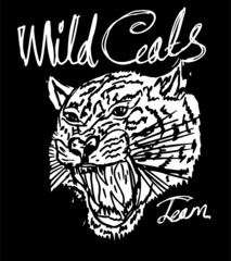 Tattoo tribal Wild cats graphic design vector art