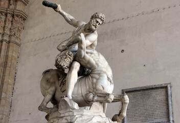 Renaissance sculptures in the Italian city of Florence.