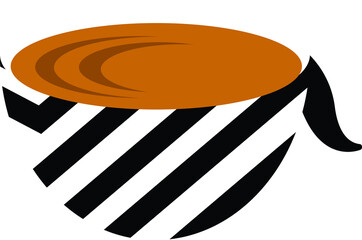 Cute coffee zebra icon logo vector. Black and white simple cute café logo. In eps 10.