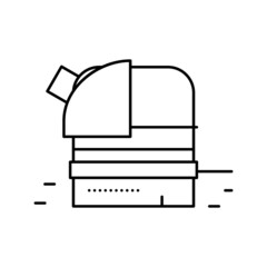 observatory planetarium line icon vector illustration