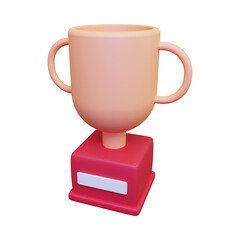 Trophy Cup. isolated on a white background. 3d illustration