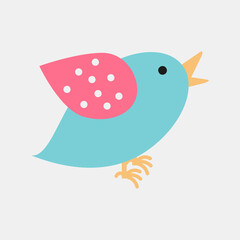 Bird flat style for your design , icon, avatar, character .