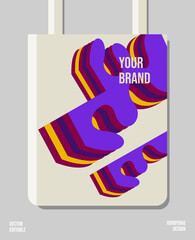 Creative packaging print design, applied for pattern craft like tote bag and shopping bags, home industry production.