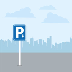 Outdoor parking rules vector illustration template.