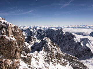 European Alps mountain peaks