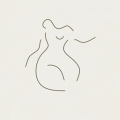 line art illustration of a woman 