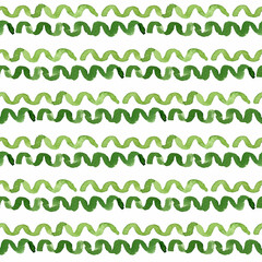 Watercolor wavy seamless pattern. Abstract waves pattern backdrop. Endless illustration.