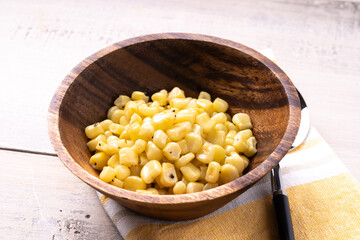 コーンのバター炒め