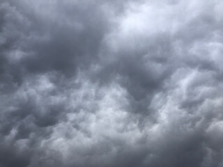 Fluffy grey storm clouds 