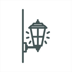 Classic Wall Lamp Simple Line Icon Architecture Interior Lamp