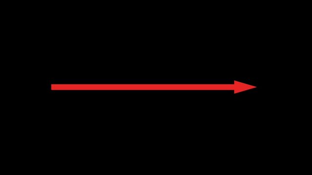 red arrow horizontal growth extension line